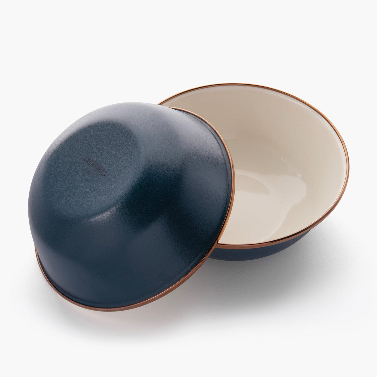 Enamel 2-Tone Bowl Set Indigo Blue