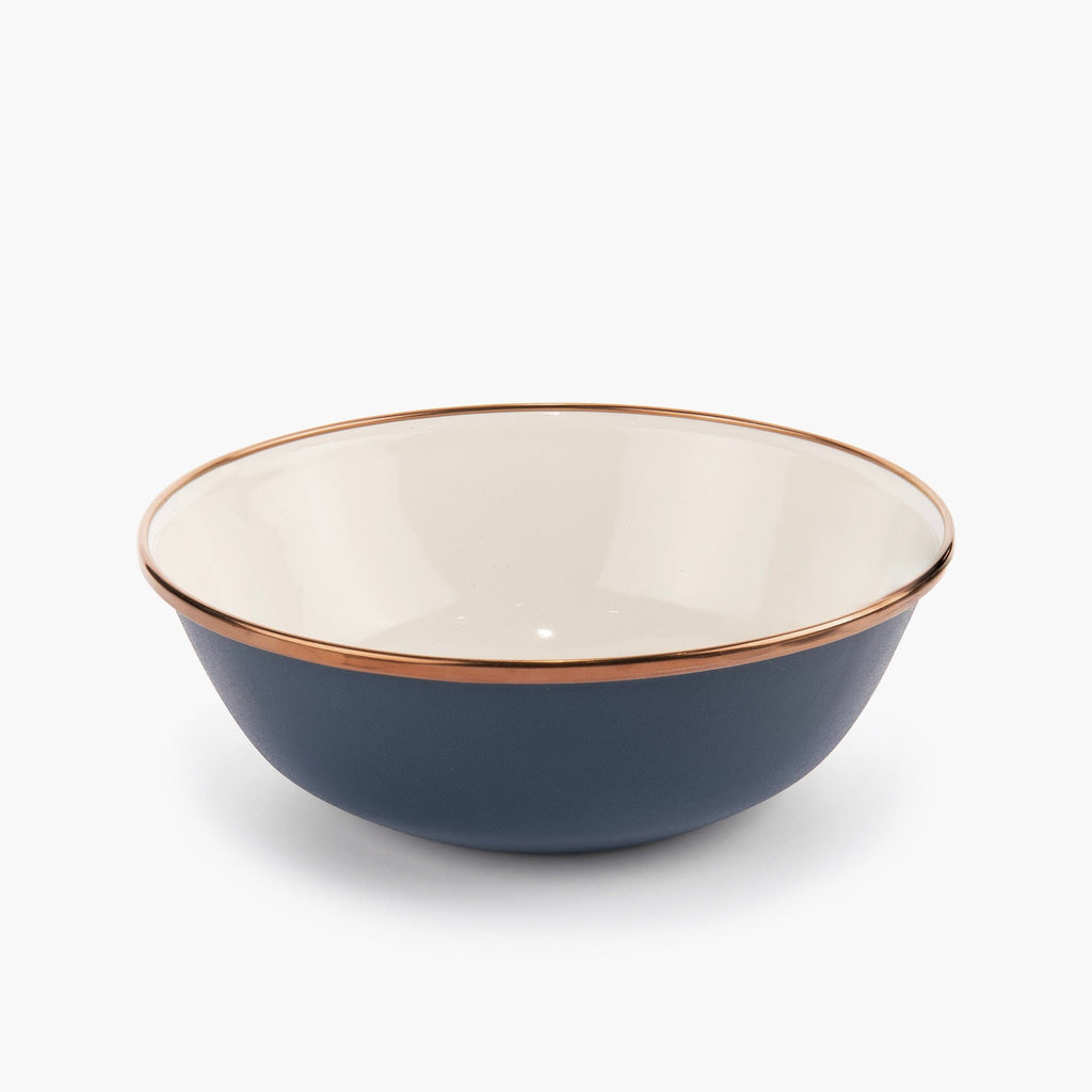 Enamel 2-Tone Bowl Set Indigo Blue