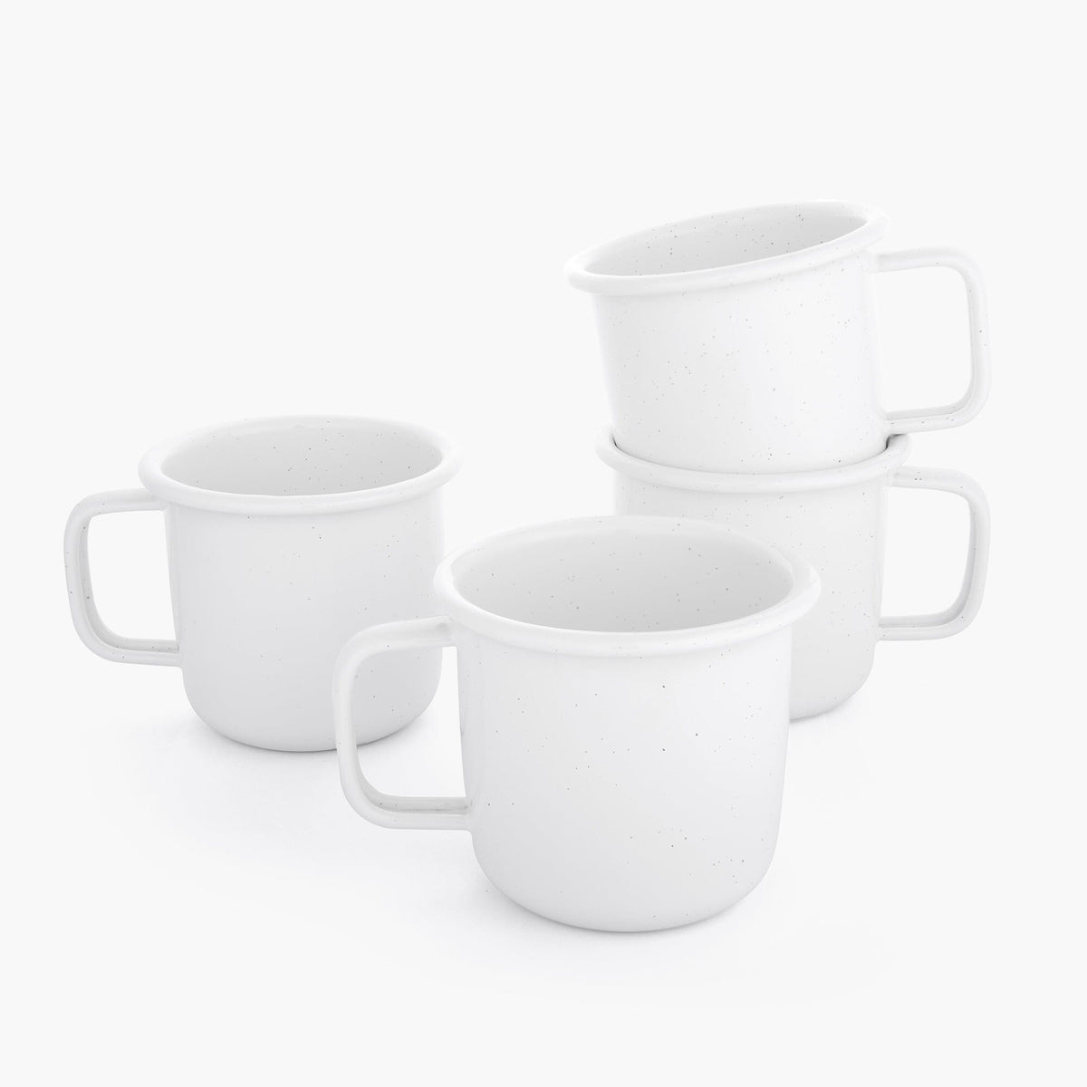 Rolled Enamelware Mug Set