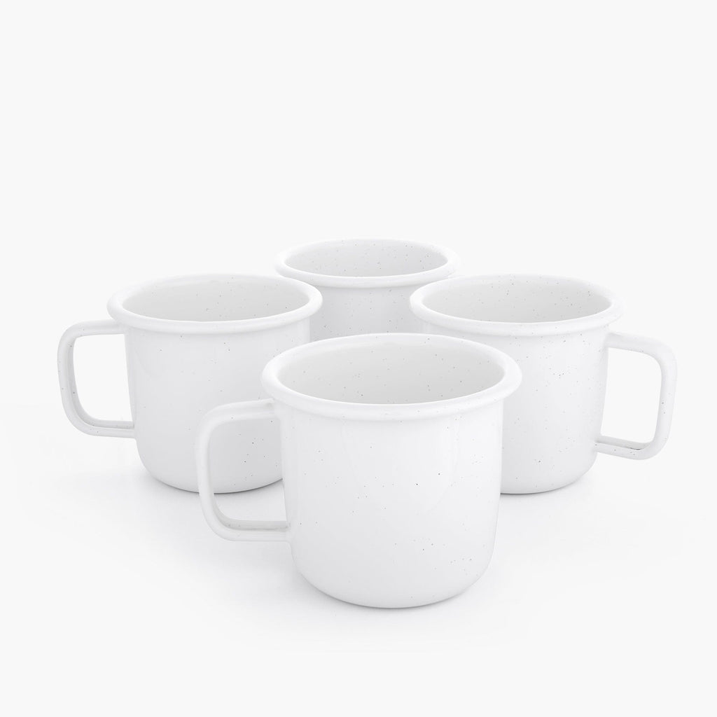 Rolled Enamelware Mug Set