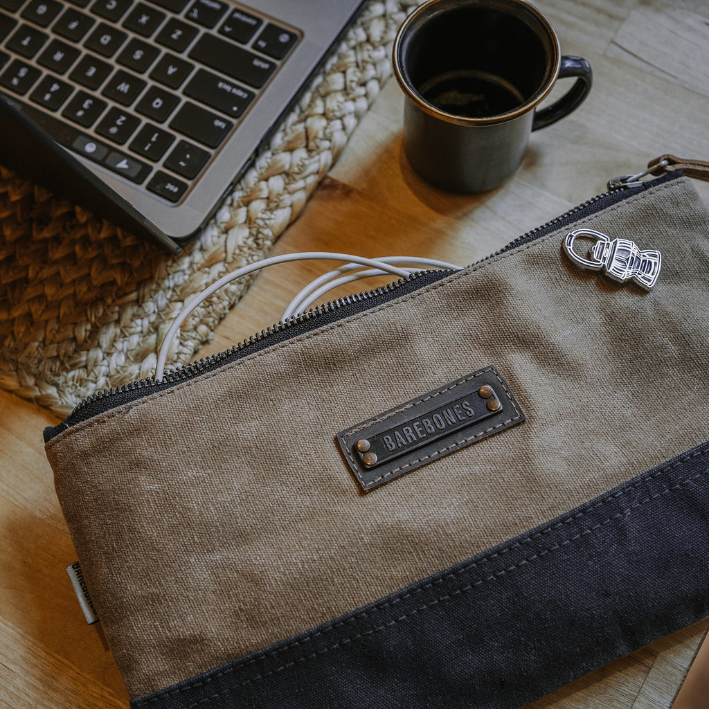 Neelum Zipper Pouch - Khaki